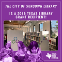 Copy of We're a 2026 Texas Book Festival Library Grant Recipient! (1).png